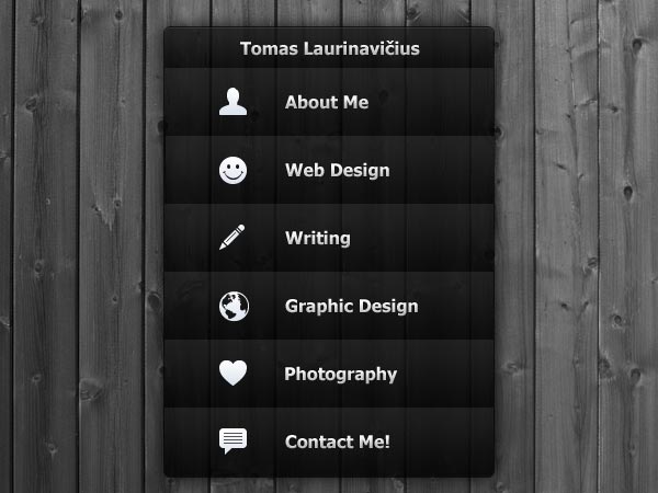 navigation menu tutorial in photoshop