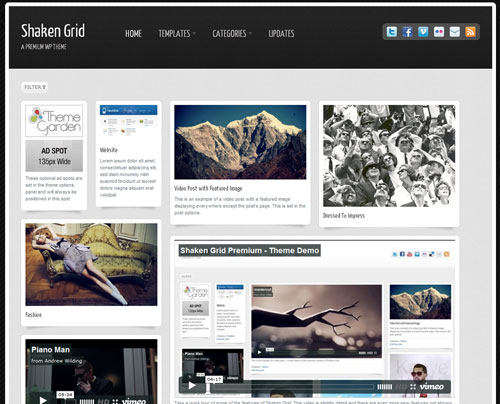 Shaken Grid Magazine theme free download