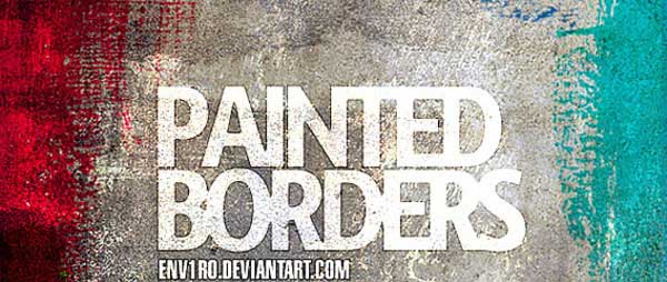 Border Art Brush for Photoshop Painted Borders Brushes