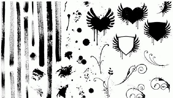 Grunge Art Brushes for Photoshop Grunge Photoshop Brushes Set