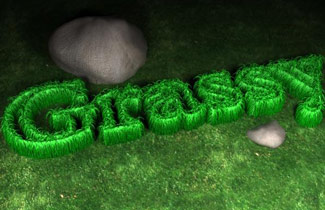 How to Make Eye Catching Grass Effect Typography in 3D Max