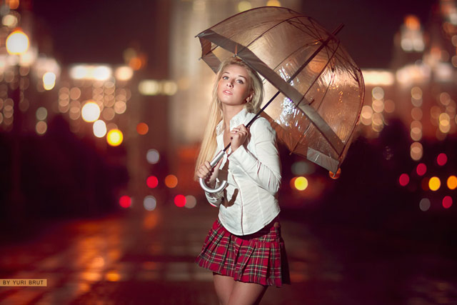 female under umberala photogaphy