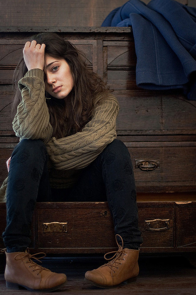 sad female photography