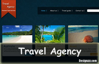 Download PSD Web Template for Travel Agency