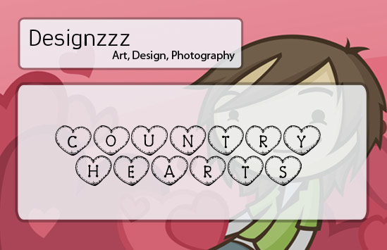 Country Hearts valentine day fonts for designers download pack