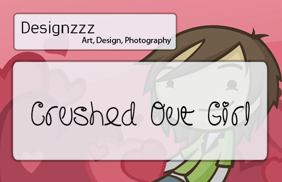 Crushed Out Girl valentine day fonts for designers download pack
