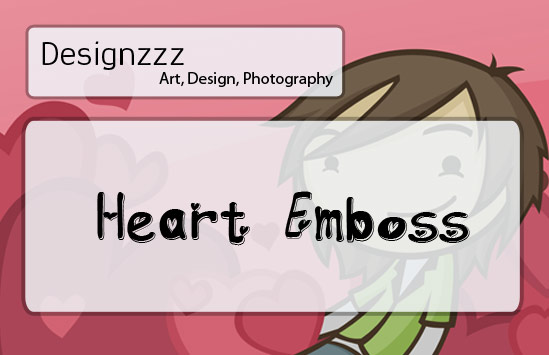 Heart Emboss valentine day fonts for designers download pack