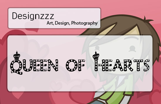 Queen of Hearts valentine day fonts for designers download pack