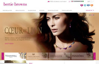 Bertie Browns – Jewelry Website Inspiration