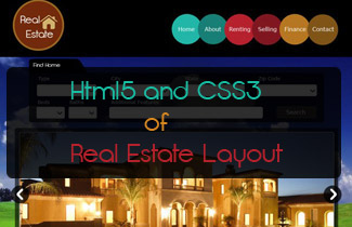 PSD to HTML5 CSS3 of Real Estate Template