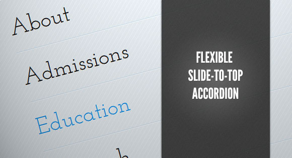 Flexible Slide-to-top Accordion tutorial.