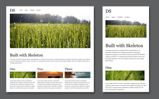 Build a Responsive, Mobile-Friendly Web Page With Skeleton.