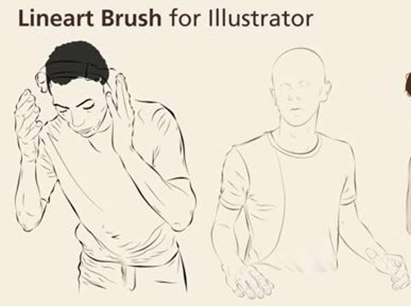 Line Art Brush Illustrator : Illustrator brushes for download