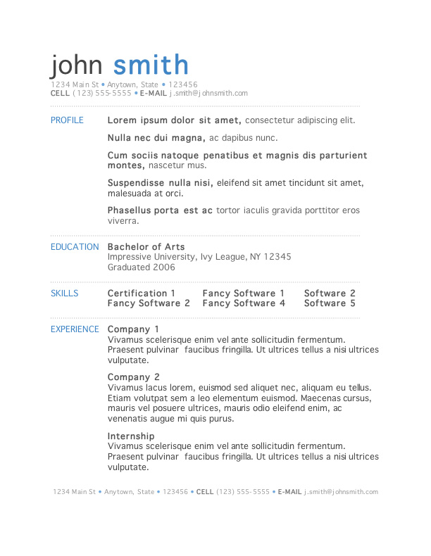 89 best yet free resume templates for word