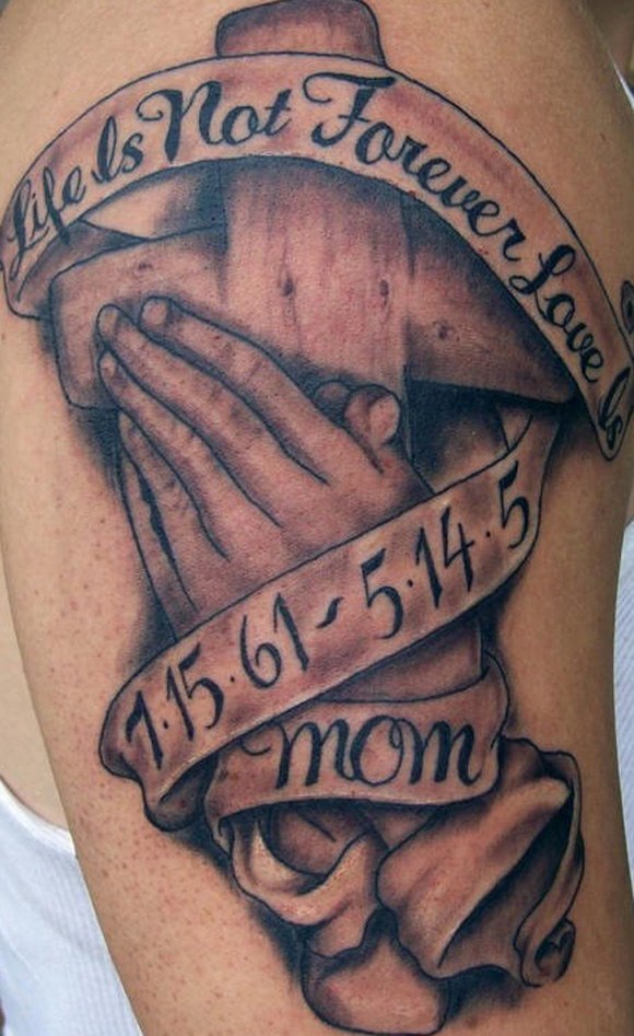 life is not forever love is a very lovely tattoo idea for showing love to your mother