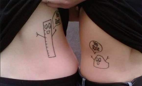 A cute tattoo for couples