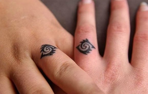 Great ring tattoos for couples