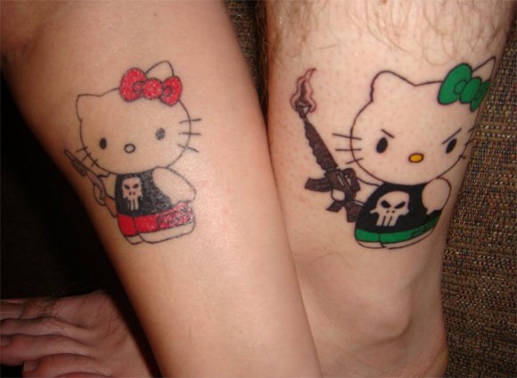 A very beautiful tattoo for couples depicting their love to each other