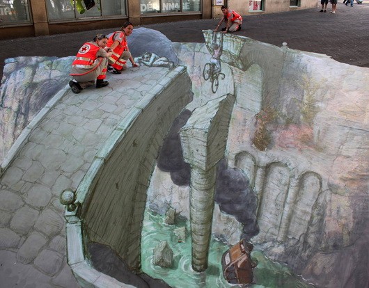 3D street art example