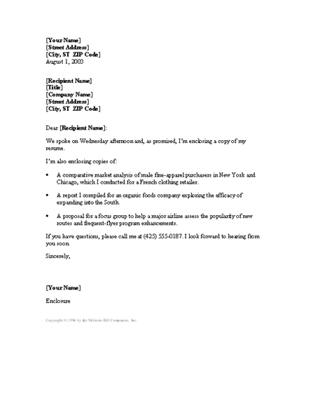 cv cover letter template free download