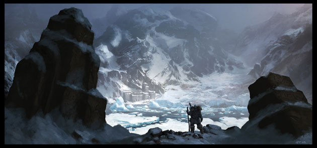 Glacier_Wasteland_by_Gaius31duke Digital Painting Glacier