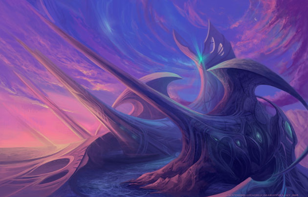 Souther_Citadel_by_thraxllisylia Digital painting Citadel