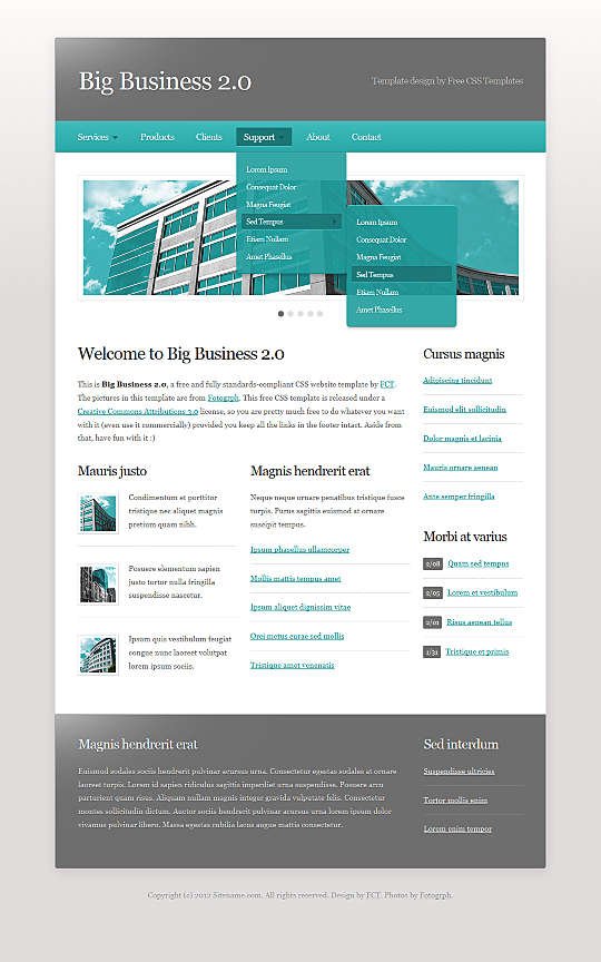 free corporate web templates download 