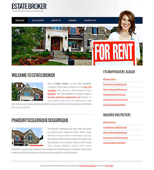 free real estate developer websites templates