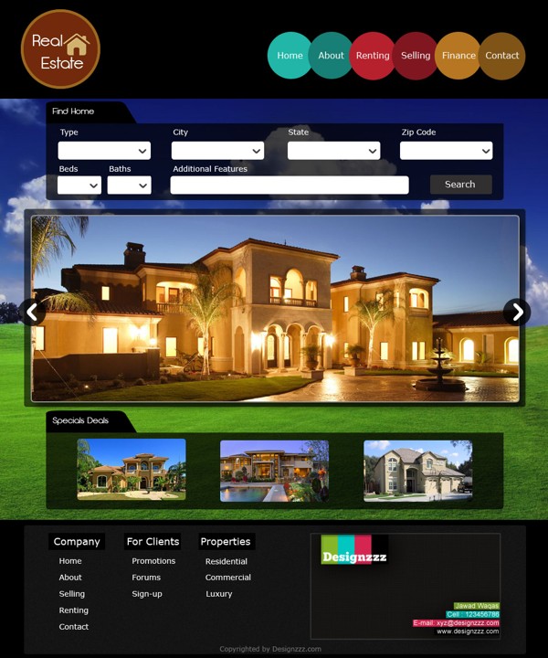 real estate template download html5 css5 