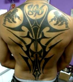 tribal number tattoos