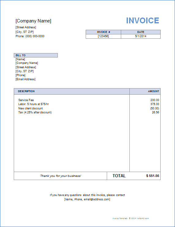 33 Professional Grade Free Invoice Templates for MS Word